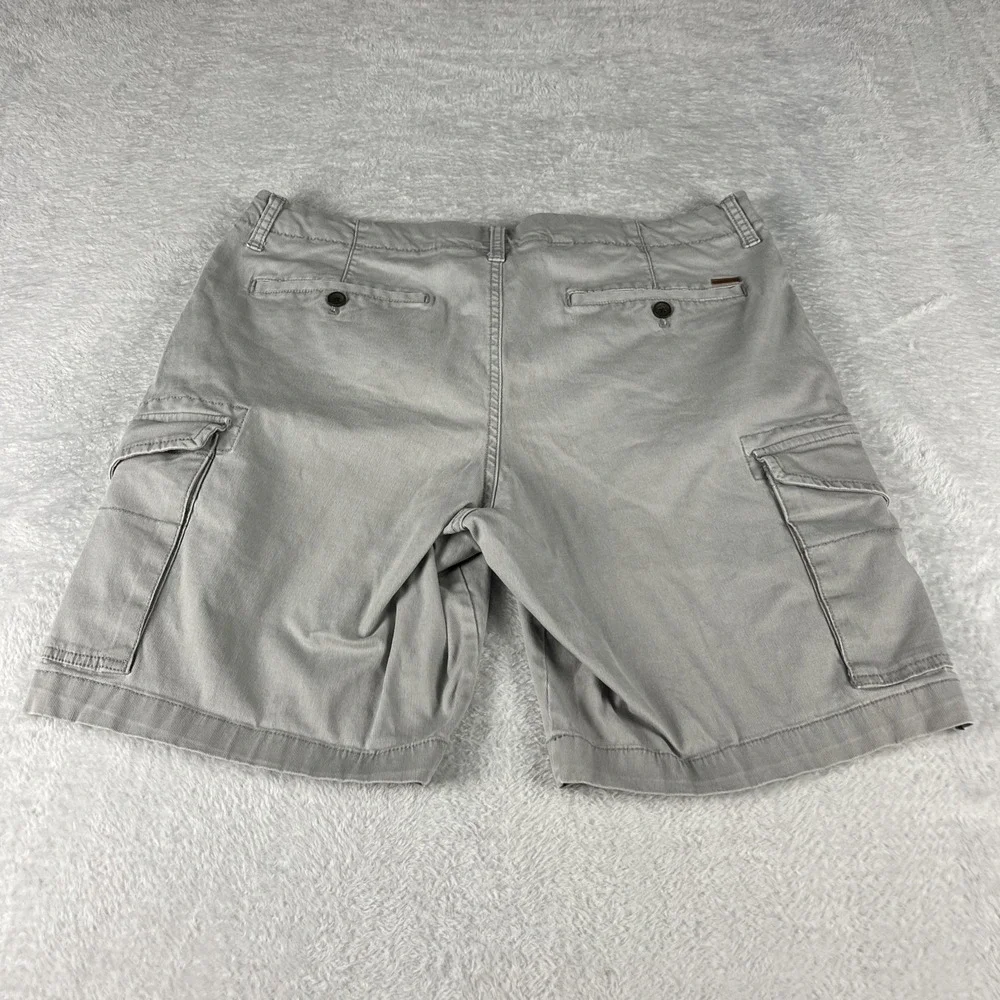 Chaps Cargo Shorts Men's 36 Gray Stretch Cotton Casual Outdoor Pocket
